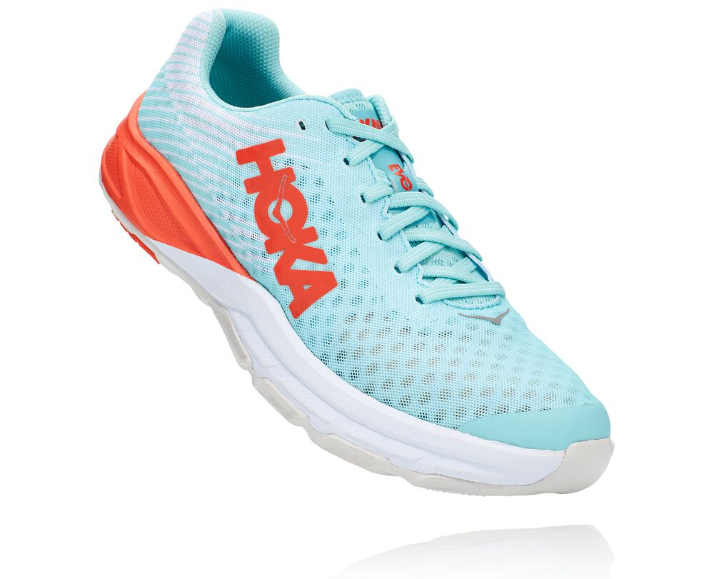 Hoka One One EVO Carbon Rocket Löparskor All Gender Turkos/Orange - SE-4570938
